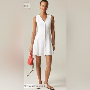 J.Crew Linen mini dress in white